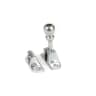 From The Anvil Satin Chrome Mushroom Brighton Fastener (Radiused)
