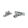 From The Anvil Satin Chrome Mushroom Brighton Fastener - Narrow (Square)