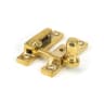 From The Anvil Polished Brass Mushroom Quadrant Fastener - Narrow