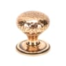 From The Anvil Polished Bronze Hammered Mushroom Cabinet Knob 38mm