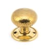 From The Anvil Aged Brass Hammered Mushroom Mortice/Rim Knob Set