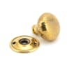 From The Anvil Aged Brass Hammered Mushroom Mortice/Rim Knob Set