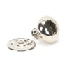 From The Anvil Polished Nickel Hammered Mushroom Mortice/Rim Knob Set