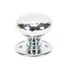 From The Anvil Polished Chrome Hammered Mushroom Mortice/Rim Knob Set