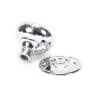 From The Anvil Polished Chrome Hammered Mushroom Mortice/Rim Knob Set