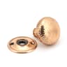 From The Anvil Polished Bronze Hammered Mushroom Mortice/Rim Knob Set