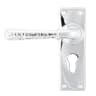 From The Anvil Polished Chrome Hammered Newbury Lever Euro Lock Set