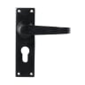 From The Anvil Black Deluxe Lever Euro Lock Set