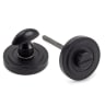From The Anvil Matt Black Round Thumbturn Set (Art Deco)
