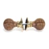 From the Anvil Beehive Mortice/Rim Knob Set Aged Brass/Rosewood