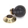 From the Anvil Beehive Mortice/Rim Knob Set Aged Brass/Ebony
