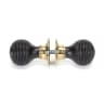 From the Anvil Beehive Mortice/Rim Knob Set Aged Brass/Ebony