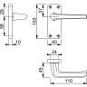 Hoppe Edinburgh Lever Latch 103 x 40 x 10mm Satin Anodised Aluminium