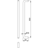 ARRONE Pull D Handle 600mm Stainless Steel