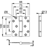 ARRONE Phosphor Bronze Corner Butt Hinge Satin Stainless Steel