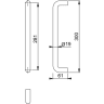 ARRONE Bolt Through Pull Handle 19mm x 300mm Grade 201 Stainless Steel