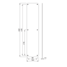 ARRONE Anti-Microbial Coated Fingerplate 450 x 100mm AR324C 