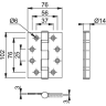 ARRONE Ball Bearing Butt Hinge 102 x 75 x 3mm Stainless Steel AR8180-SSS 