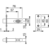 ARRONE Mortice Bathroom Deadbolt AR8018-76-SC/EB