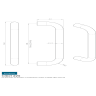 Eurospec Steelworx D Pull Handle 244 x 64 x 19mm Satin Stainless Steel