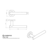 Eurospec Contract Straight Style Lever Sprung Rose Satin Stainless Steel