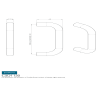 Eurospec Pull Handle 150 x 19mm Bright Stainless Steel