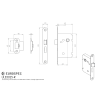 Eurospec Upright Economy Latch Radiused 63mm Nickel Plated