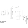 Eurospec Easi-T Upright Architectural Latch 76mm Satin Stainless Steel