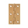 Frisco Solid Drawn Brass Hinge 76 x 41mm Polished Brass