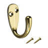 Frisco Single Robe Hook 19mm Polished Brass