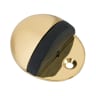 Frisco Shielded Oval Floor Mounted Door Stop Polished Brass