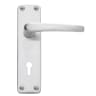 Frisco Lever Lock on Backplate 154 x 40mm Satin Anodised Aluminium