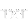 Hoppe Duraplus Tokyo Door Handle Set 220 x 32mm Gold