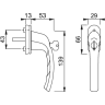 Hoppe Duraplus Tokyo Tilt and Turn Window Handle 139 x 53mm