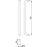 Arrone Pull Handle with Bolt Fix 425 x 19mm Satin Stainless Steel AR3616BF