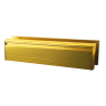 300mm Letterplate Metal Anti Vandal 40-80mm - Gold Flap / Gold Frame