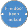 ARRONE 'Fire Door Keep Locked' Stainless Steel Information Sign AR901-SSS