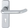 Hoppe Return to Door Lever Lock on Backplate Satin Anodised Aluminium (AR200S on Plate)