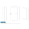 Eurospec 'D' Shaped Pull Handle 319 x 19mm Satin Stainless Steel