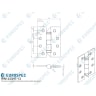 Eurospec Enduro Grade 13 Ball Bearing Hospital Hinge 102 x 76mm Stainless Steel