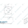 Eurospec Grade 11 Ball Bearing Hinge 76 x 66mm Satin Stainless Steel