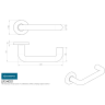 Eurospec Safety Round Bar Lever on Round Rose 19mm Satin Anodised Aluminium