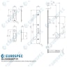 Eurospec Easi-T Contract Bathroom Din Lock 55mm Satin Stainless Steel