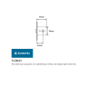 Eurospec Flat Bathroom Deadlock 64mm Backset Satin Chrome