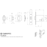 Eurospec Easi-T Residential 3-Lever Deadlock 76mm Electro Brassed