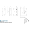 Eurospec Easi-T Residential 3-Lever Deadlock 76mm Nickel Plated