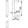 Arrone Pull Handle with Bolt Fix 150 x 19mm Satin Anodised Aluminium AR-5020