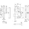 Arrone Standard Euro Profile Mortice Sashlock 165 x 16 x 88mm Satin Stainless Steel