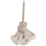 A Perry No.420 Double Screw Cast Pulley Nylon Wheel 44mm White