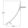 Stormguard Rain Deflector Mill Finish Aluminium 914mm x 63mm